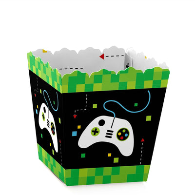 Game Zone - Party Mini Favor Boxes - Pixel Video Game Party or Birthday Party Treat Candy Boxes - Set of 12