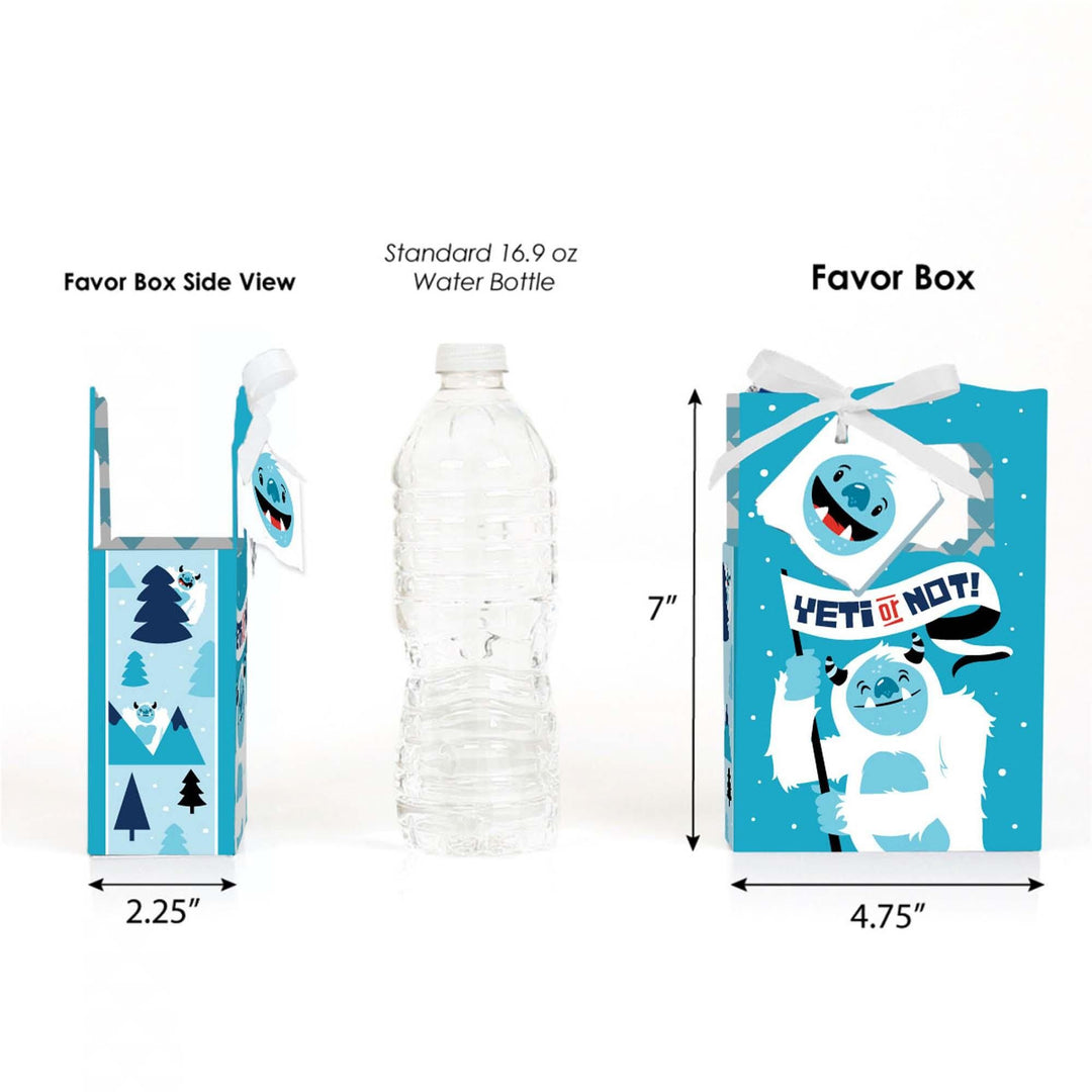 Yeti to Party - Abominable Snowman Party or Birthday Party Favor Boxes - Set of 12