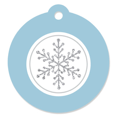 Winter Wonderland - Snowflake Holiday Party and Winter Wedding Favor Gift Tags (Set of 20)
