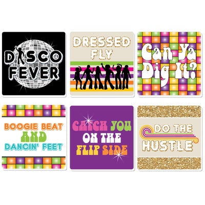 70's Disco - Funny 1970s Disco Fever Party Decorations - Drink Coasters - Set of 6