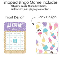 Scoop Up The Fun - Ice Cream - Bingo Cards and Markers - Sprinkles Party Bingo Game - Set of 18