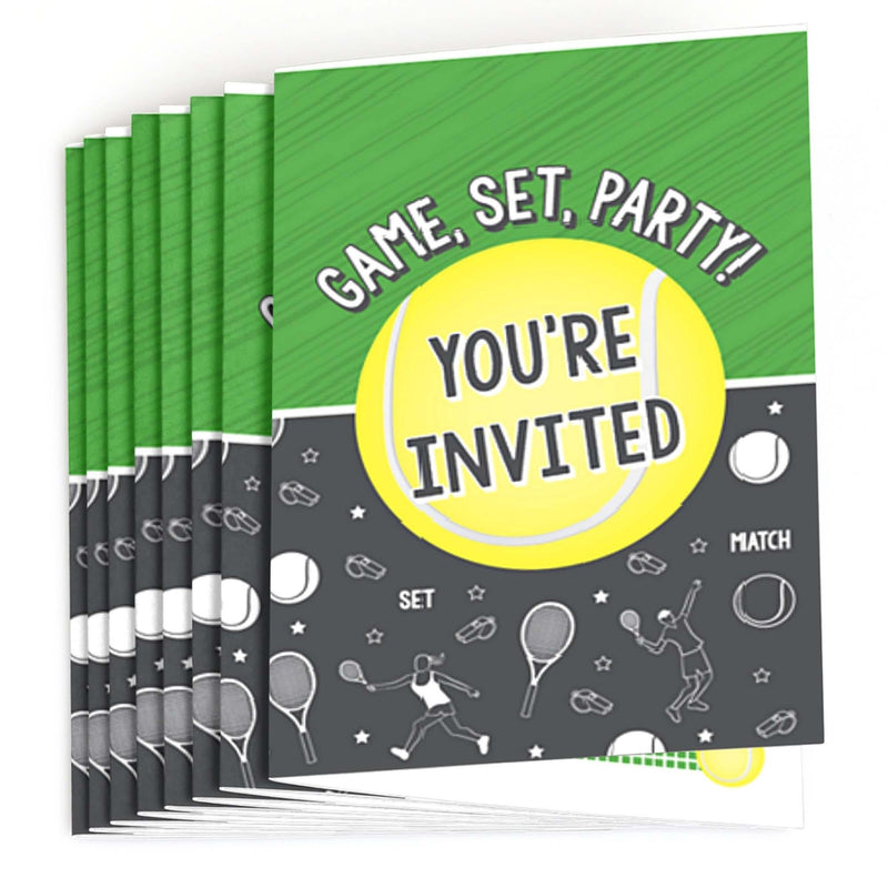 You Got Served - Tennis - Fill In Baby Shower or Birthday Party Invitations - 8 ct