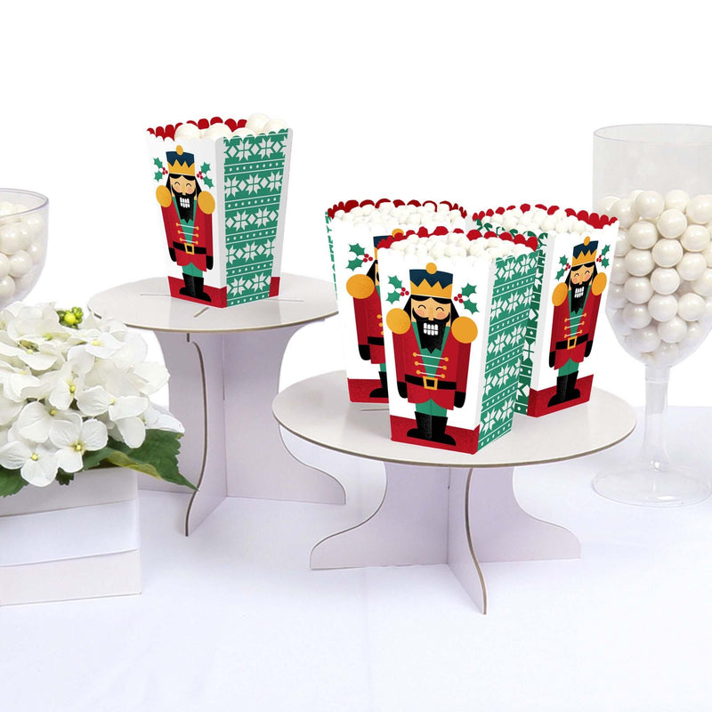 Christmas Nutcracker - Holiday Party Favor Popcorn Treat Boxes - Set of 12