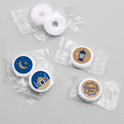 Ramadan - Round Candy Labels Eid Mubarak Favors - Fits Hershey Kisses - 108 ct