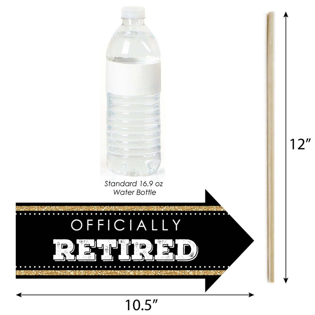 Funny Happy Retirement - 10 Piece Retirement Party Photo Booth Props Kit