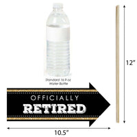 Funny Happy Retirement - 10 Piece Retirement Party Photo Booth Props Kit