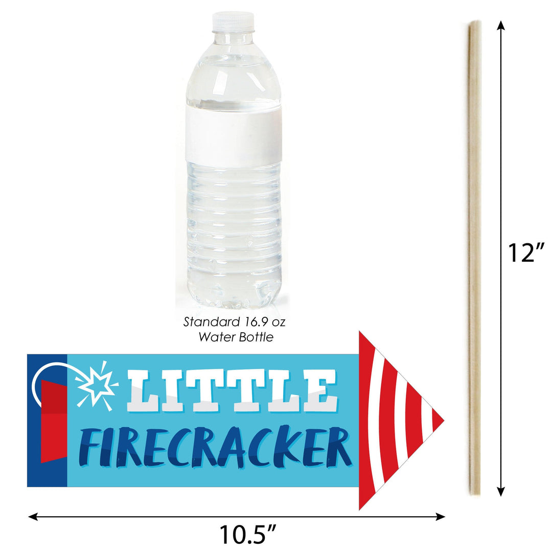 Funny Firecracker 4th of July - Red, White and Royal Blue Party Photo Booth Props Kit - 10 Piece