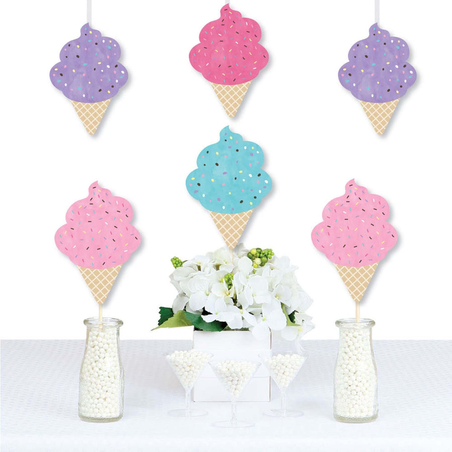 Scoop Up The Fun - Ice Cream - Decorations DIY Sprinkles Party Essentials - Set of 20