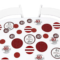 We Still Do - 40th Wedding Anniversary - Wedding Anniversary Giant Circle Confetti - Ruby Anniversary Party Decorations - Large Confetti 27 Count