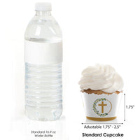 Elegant Cross - Religious Party Decorations - Party Cupcake Wrappers - Set of 12