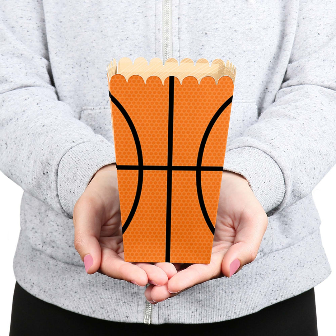 Nothin' but Net - Basketball - Baby Shower or Birthday Party Favor Popcorn Treat Boxes - Set of 12
