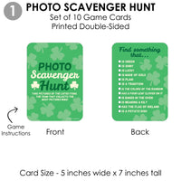 St. Patrick's Day - 4 Saint Patty's Day Party Games - 10 Cards Each - Photo Scavenger Hunt, What's Your Leprechaun Name, A-Z, Alphabet Code - Gamerific Bundle