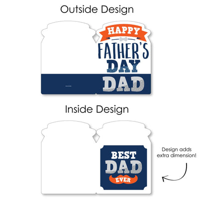 Happy Father's Day - We Love Dad Giant Greeting Card - Big Shaped Jumborific Card - 16.5 x 22 inches