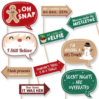 Funny Christmas - 10 Piece Christmas Photo Booth Props Kit