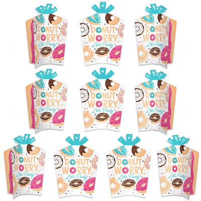 Donut Worry, Let's Party - Table Decorations - Doughnut Party Fold and Flare Centerpieces - 10 Count