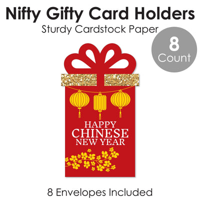 Chinese New Year - Lunar New Year Money and Gift Card Sleeves - Nifty Gifty Card Holders - Set of 8