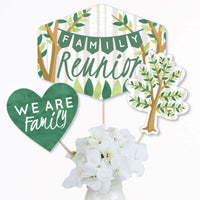 Family Tree Reunion - Family Gathering Party Centerpiece Sticks - Table Toppers - Set of 15