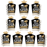 Law School Grad - Table Decorations - Future Lawyer Graduation Party Fold and Flare Centerpieces - 10 Count