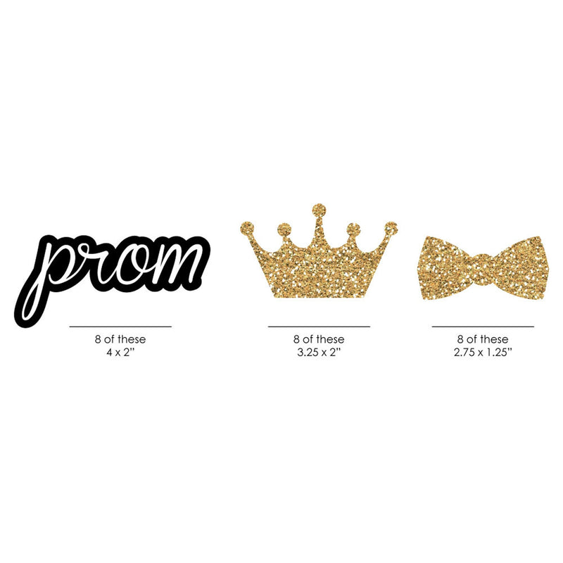 Prom - DIY Shaped Prom Night Party Cut-Outs - 24 ct