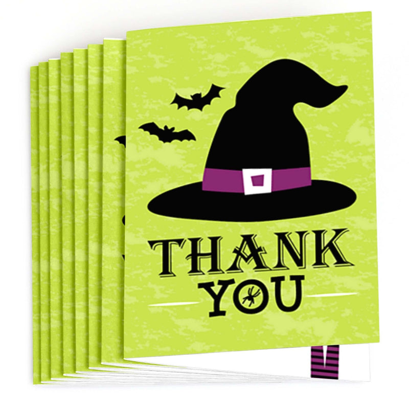 Happy Halloween - Witch Party Thank You Cards - 8 ct