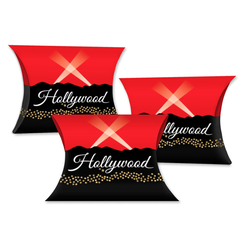 Red Carpet Hollywood - Favor Gift Boxes - Movie Night Party Petite Pillow Boxes - Set of 20