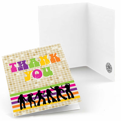 70's Disco - Set of 8 1970s Party Thank You Cards