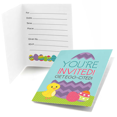 Hippity Hoppity - Easter Bunny Fill In Easter Party Invitations - 8 ct