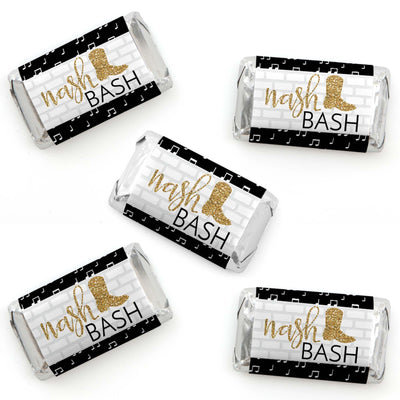 Nash Bash - Mini Candy Bar Wrapper Stickers - Nashville Bachelorette Party Small Favors - 40 Count