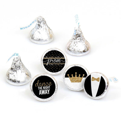 Prom - Prom Night Party Round Candy Sticker Favors - Labels Fit Hershey's Kisses - 108 ct