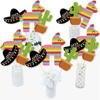 Let's Fiesta - Mexican Fiesta Party Centerpiece Sticks - Table Toppers - Set of 15