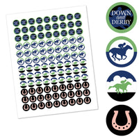 Kentucky Horse Derby - Horse Race Party Round Candy Sticker Favors - Labels Fit Hershey's Kisses - 108 ct