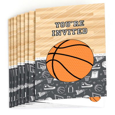 Nothin' But Net - Basketball - Fill in Party Invitations - 8 ct