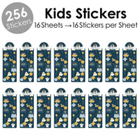 Holy Nativity - Manger Scene Religious Christmas Favor Kids Stickers - 16 Sheets - 256 Stickers