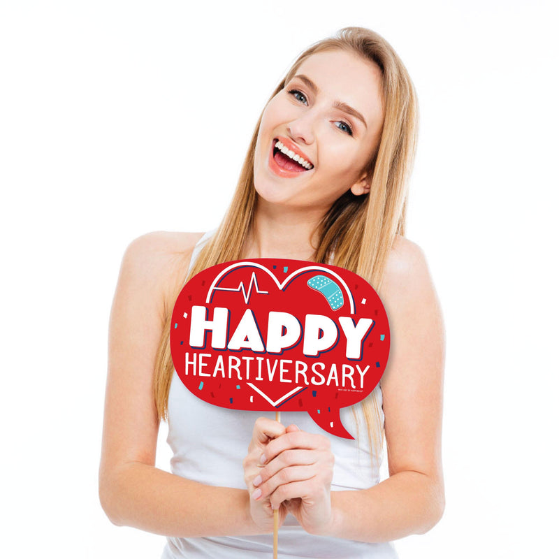 Happy Heartiversary - CHD Awareness Photo Booth Props Kit - 10 Piece