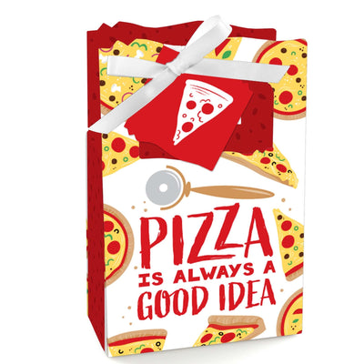 Pizza Party Time - Baby Shower or Birthday Party Favor Boxes - Set of 12