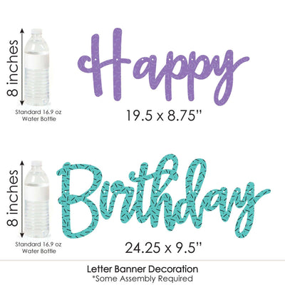 90's Throwback - 1990's Birthday Party Letter Banner Decoration - 36 Banner Cutouts and Happy Birthday Banner Letters