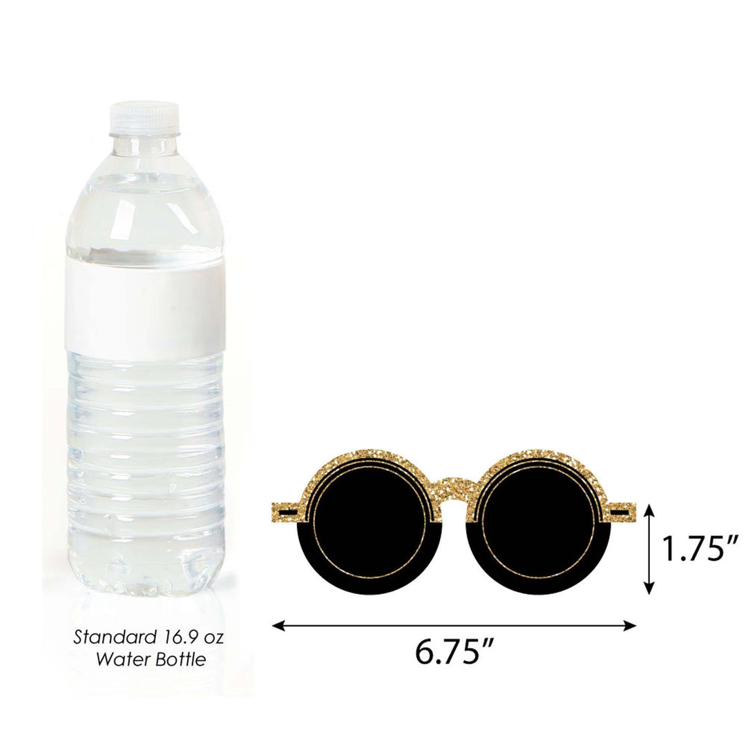 Roaring 20's Glasses - Paper Card Stock 1920s Art Deco Jazz Party Photo Booth Props Kit - 10 Count