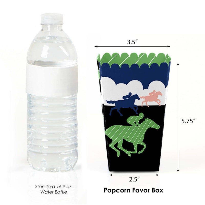Kentucky Horse Derby - Horse Race Party Favor Popcorn Treat Boxes - Set of 12