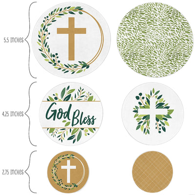 Elegant Cross - Religious Party Table Confetti - 27 ct