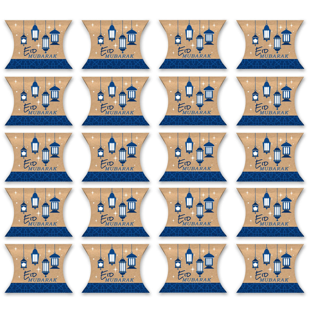 Ramadan - Favor Gift Boxes - Eid Mubarak Party Petite Pillow Boxes - Set of 20