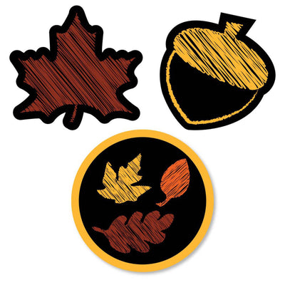 Fall Leaves - DIY Shaped Party Paper Cut-Outs - 24 ct