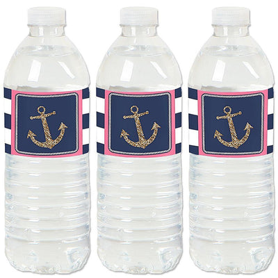 Last Sail Before The Veil - Nautical Bachelorette and Bridal Shower Water Bottle Sticker Labels - Set of 20