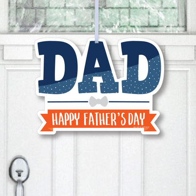 Happy Father's Day - Hanging Porch We Love Dad Party Outdoor Decorations - Front Door Decor - 1 Piece Sign