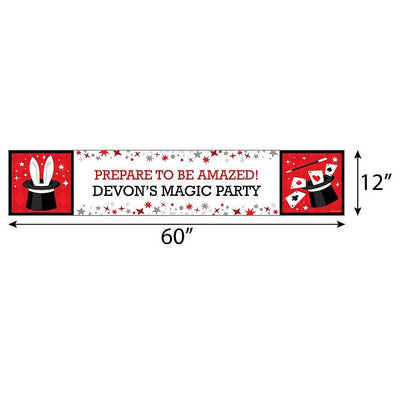 Ta-Da, Magic Show - Personalized Magical Birthday Party Banner