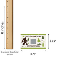 Sasquatch Crossing - Bigfoot Party or Birthday Party Game Scratch Off Dare Cards - 22 Count