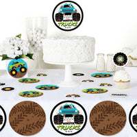 Smash and Crash - Monster Truck - Boy Birthday Party Giant Circle Confetti - Party Decorations - Large Confetti 27 Count