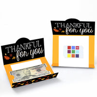 Give Thanks - Thanksgiving Party Money and Gift Card Holders - Set of 8