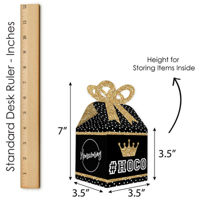 HOCO Dance - Square Favor Gift Boxes - Homecoming Bow Boxes - Set of 12