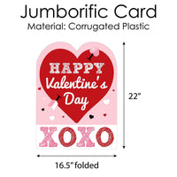 Conversation Hearts - Kids Valentine's Day Giant Greeting Card - Big Shaped Jumborific Card - 16.5 x 22 inches