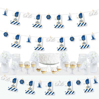 1st Birthday Royal Prince Charming - First Birthday Party DIY Decorations - Clothespin Garland Banner - 44 Pieces